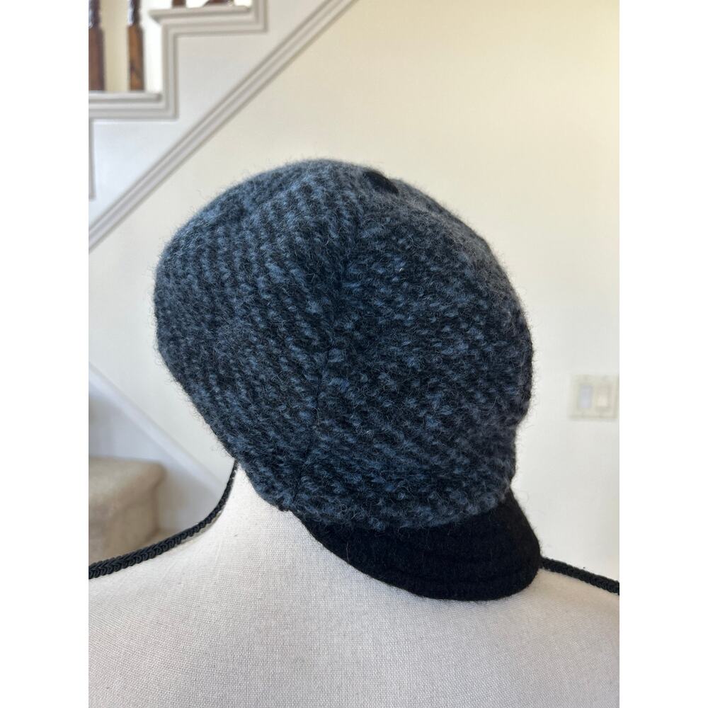 Giuliana Y2K Wool Blend Blue Newsboy Cap